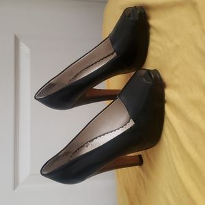 Black peep toes